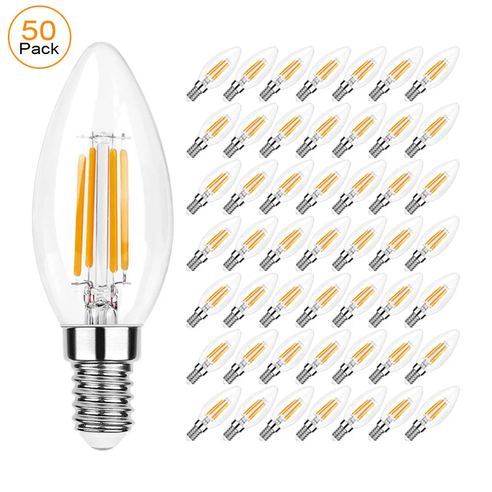Dimmable Candelabra LED Bulbs – Warm White Lighting for Chandeliers