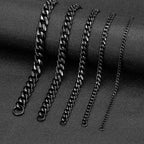 Stainless Steel Cuban Link Bracelet – 3-11mm Biker Jewelry for Men and Women