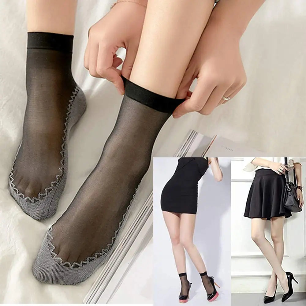 Ultrathin Transparent Boat Socks – Breathable Women's Ankle Socks for Summer