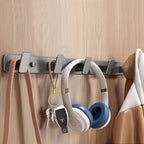 Black Metal Wall Coat Rack – 5 Hook Organizer for Hat Towel and Bag Storage