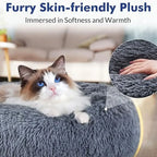 Round Plush Pet Bed – Soft Warm Sleeping Mat for Large Dogs and Cats