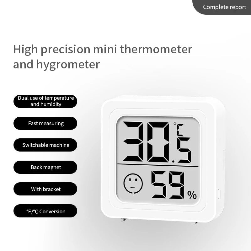 Digital LCD Thermometer Hygrometer – Indoor Temperature Humidity Gauge for Home