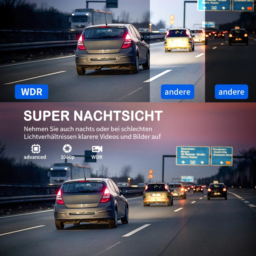 4 Channel Dash Cam – Full HD Night Vision Camera for Vehicle Security