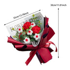 Handmade Crochet Flower Bouquet – Knitted Floral Decor for Gift Giving