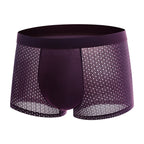 Ice Silk Mesh Boxer Briefs – Breathable Plus Size Underwear for Summer