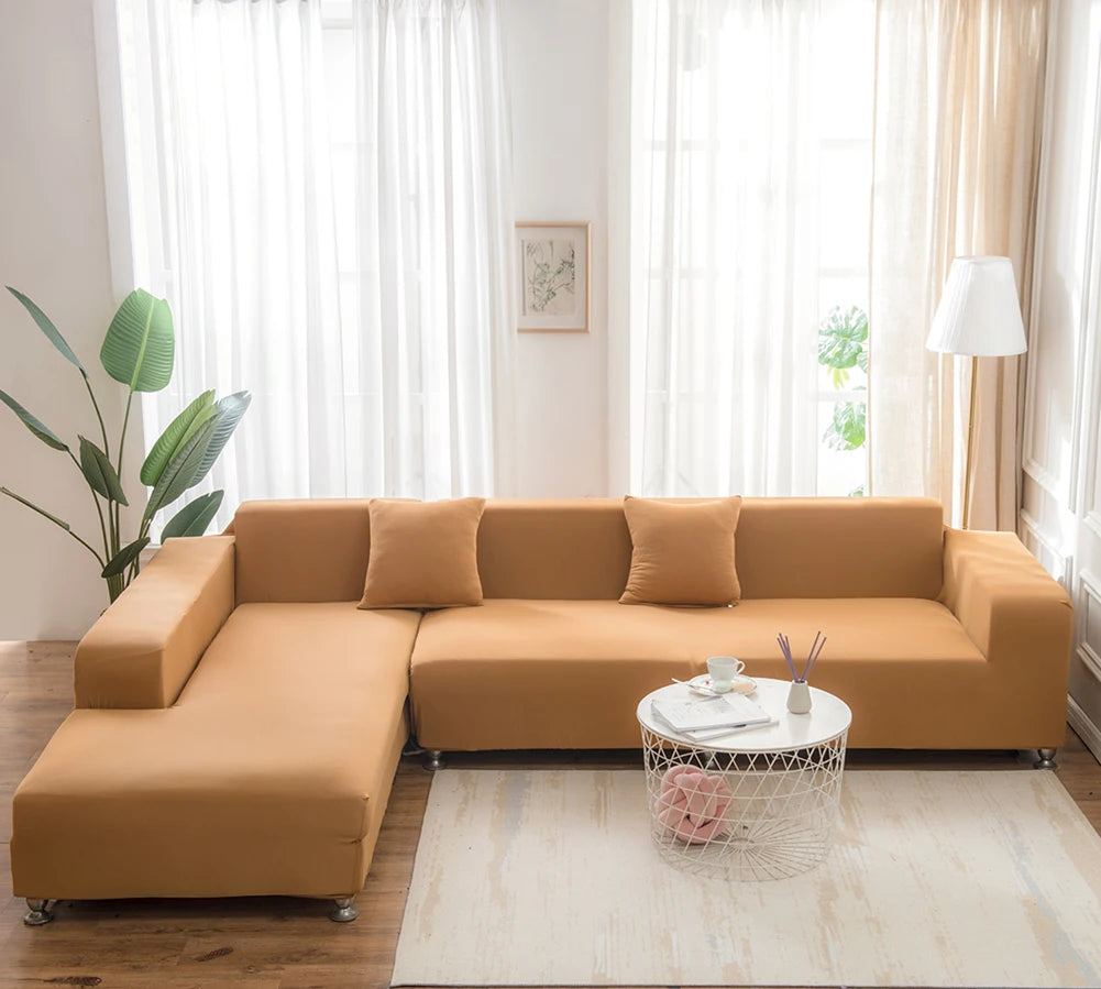 Thickened Elastic Sofa Slipcovers – Sectional Corner Couch Protection for Living Room