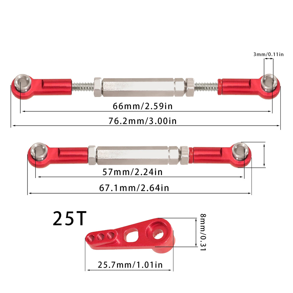Metal Upgrade Parts – Steering and Suspension Set for RC Car
