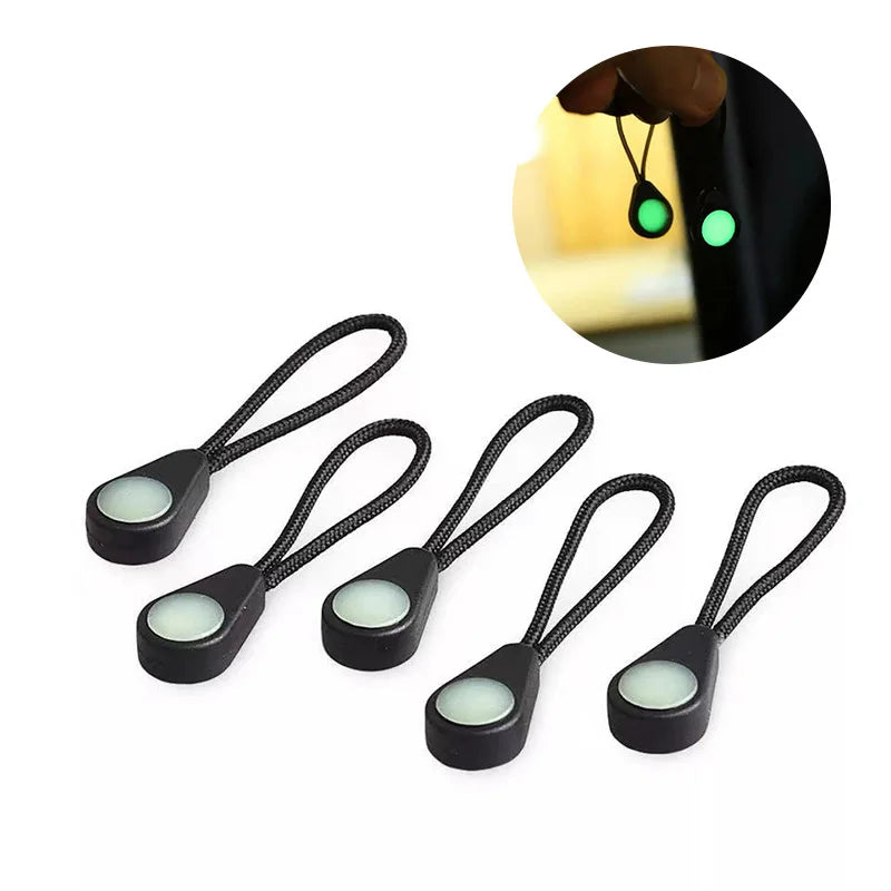 Luminous Zipper Pulls – Glow in the Dark Accessories for Outdoor Camping Gear