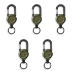 Retractable Steel Wire Carabiner – Heavy Duty Keychain for Outdoor Gear