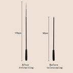 Telescopic Carbon Fiber Cat Wand – 1.8m Interactive Feather Toy for Pet Play