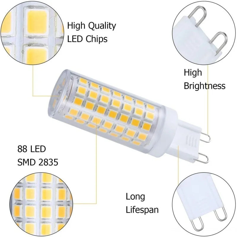Dimmable G9 LED Corn Light – 9W Energy Saving Bulb for Chandelier Lighting