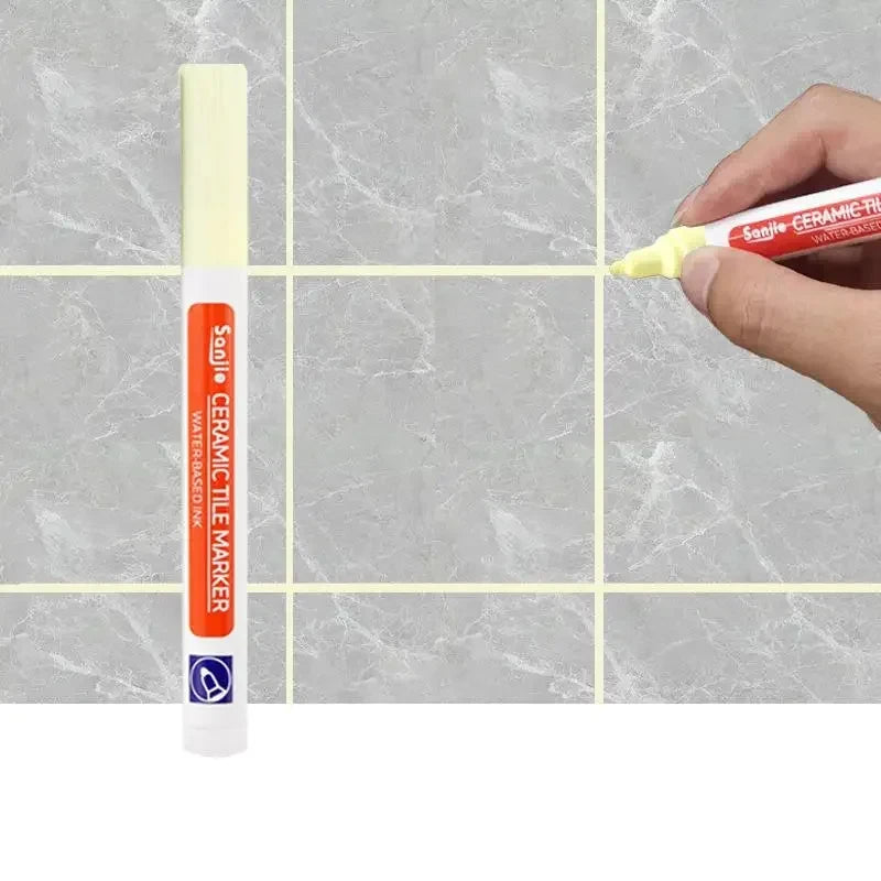 Waterproof Grout Repair Marker – White Tile Seam Paint for Bathroom Restoration