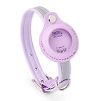 Adjustable Leather Airtag Collar – Reflective GPS Tracker for Pets