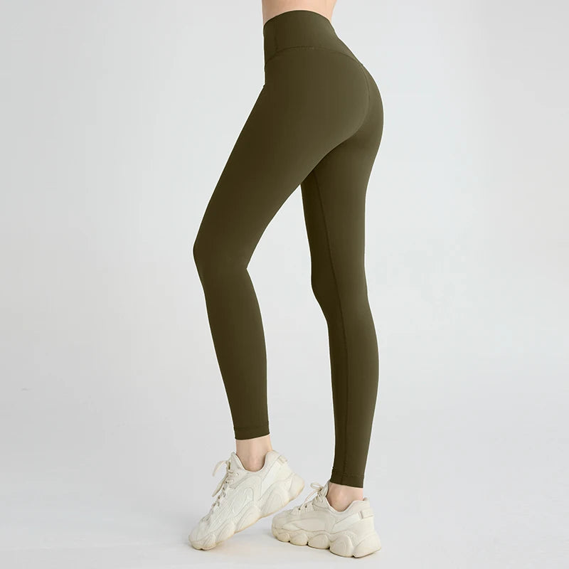 High Waisted Yoga Leggings – Naked Feel Fitness Pants for Gym and Running