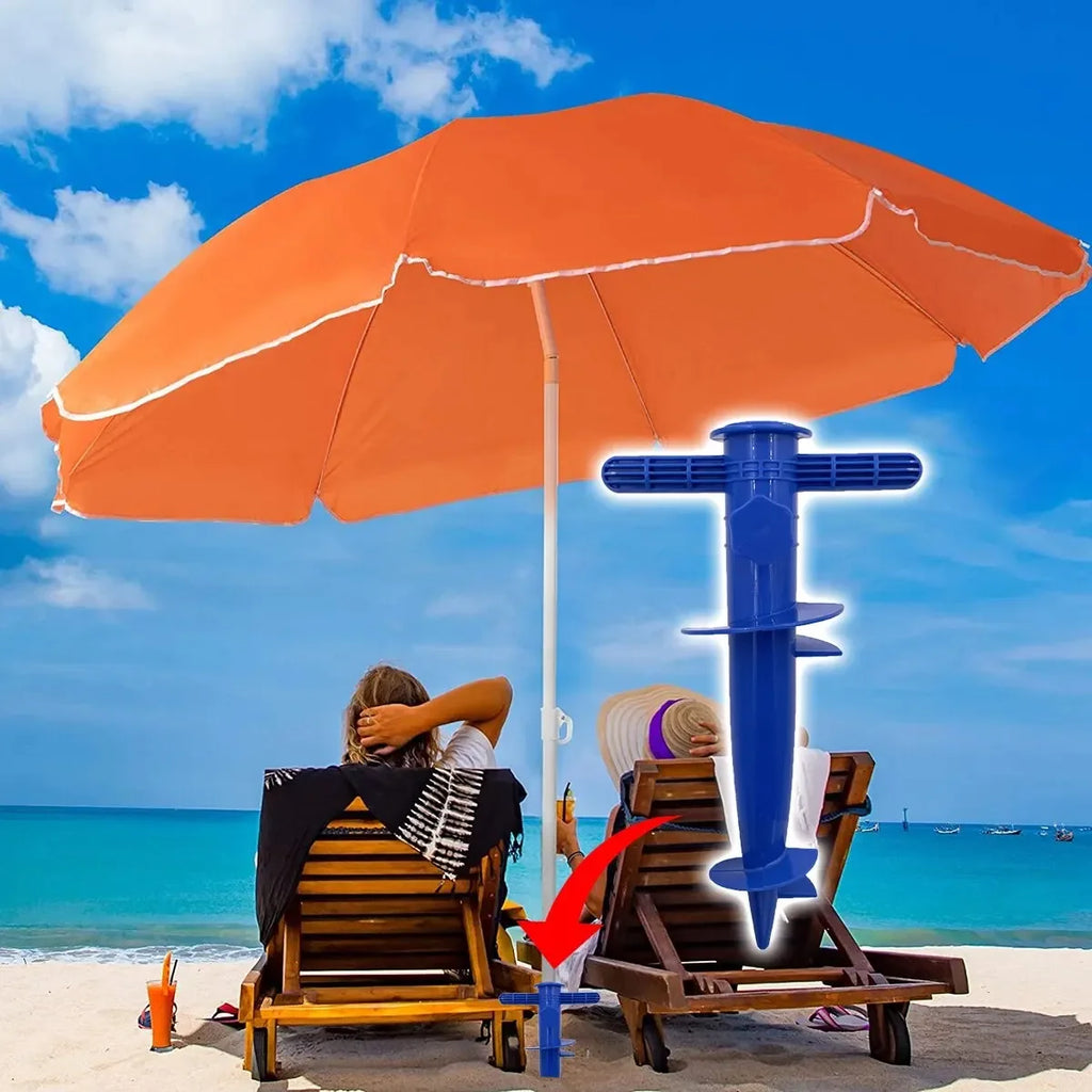 Plastic Umbrella Floor Anchor – Heavy Duty Insert for Beach Parasol Stands