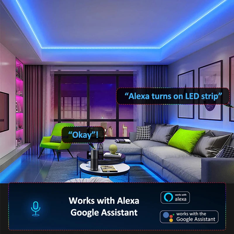 RGBIC Silicone Neon LED Strip – Music Sync Lighting for Room Decor