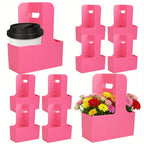 Floral Paper Gift Boxes – Decorative Handle Carriers for Birthday Wedding Party