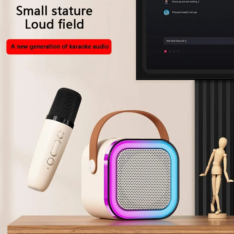 Portable Karaoke Speaker – RGB Wireless System for Kids Family Singing