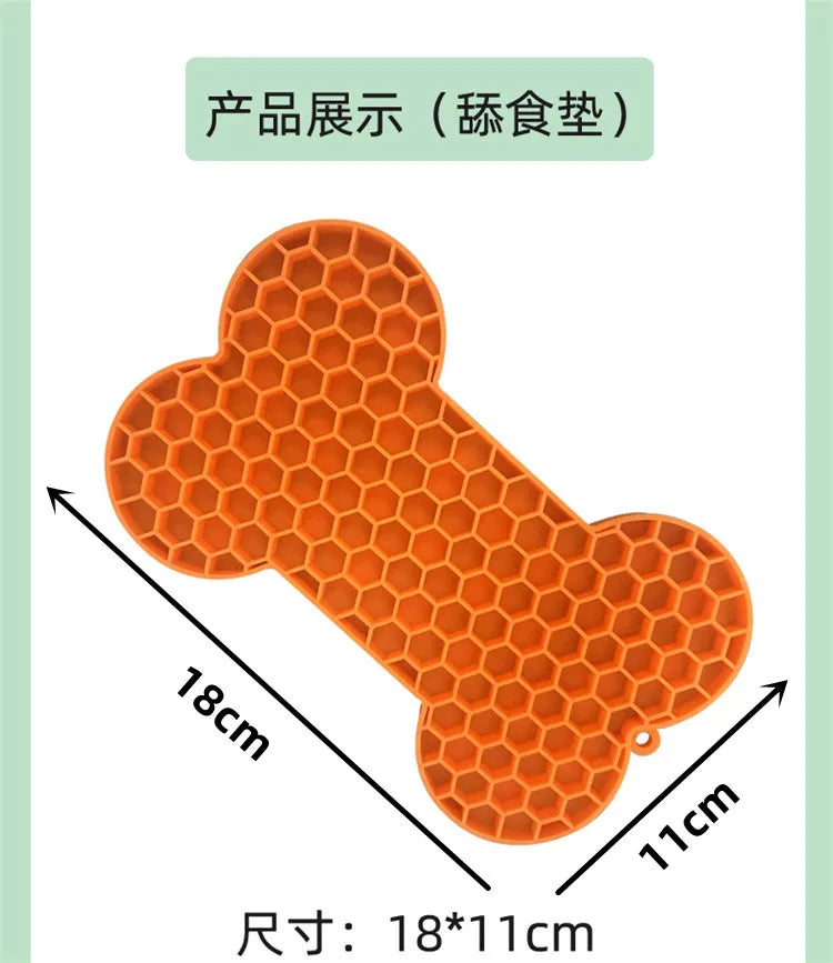 Silicone Slow Feeder Mat – Anti-Choking Pet Licking Bowl for Bath and Grooming