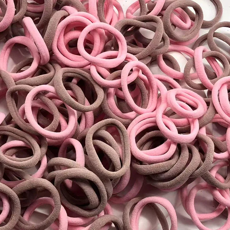 Nylon Elastic Hair Bands – Soft Ponytail Holders for Kids Hairstyles