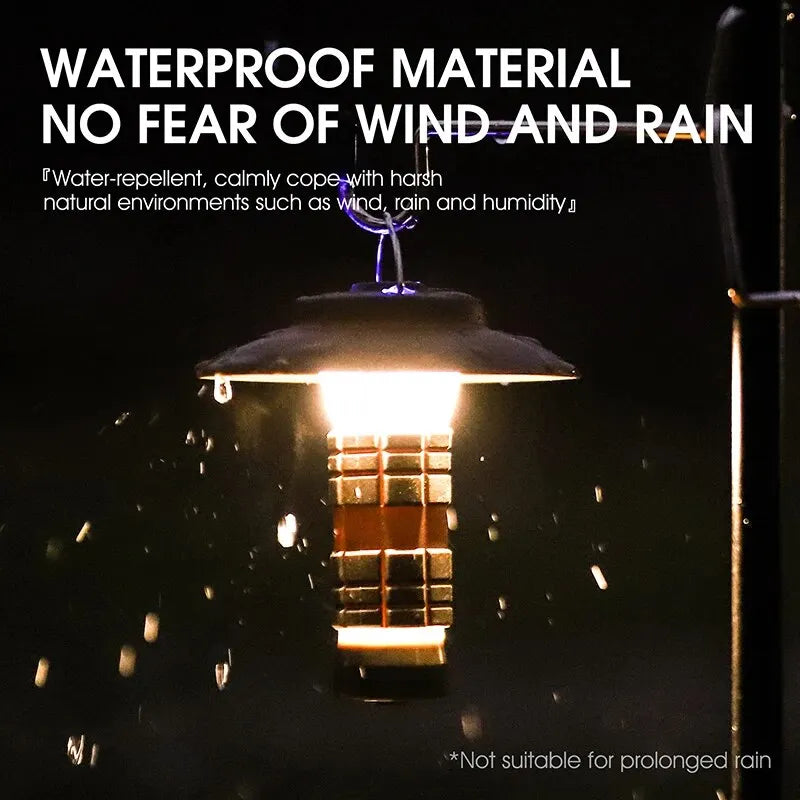 3-in-1 LED Camping Light – Multifunctional USB Rechargeable Tent Lantern