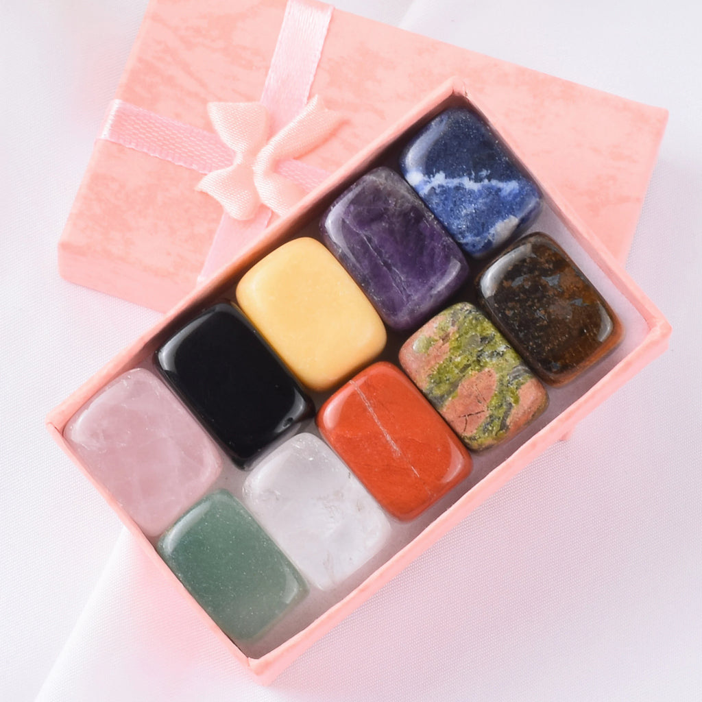 Natural Tumbled Chakra Stones – Reiki Healing Crystals for Home Decoration