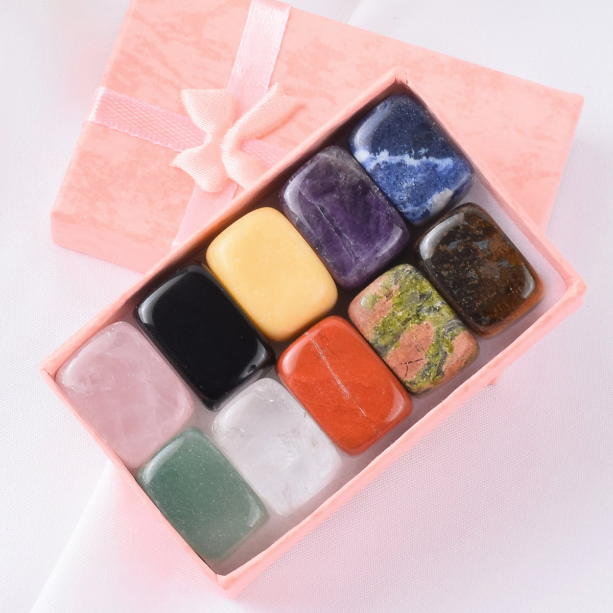 Natural Tumbled Chakra Stones – Reiki Healing Crystals for Home Decoration