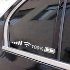 Reflective Wifi Battery Signal Vinyl Decal – Funny Car Decor for Auto Exterior