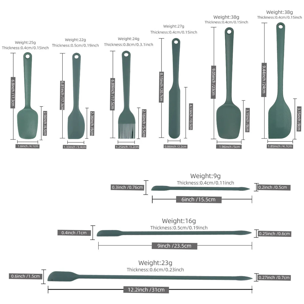 Silicone Spatula Set – Heat Resistant Non-Stick Tools for Baking and Cooking