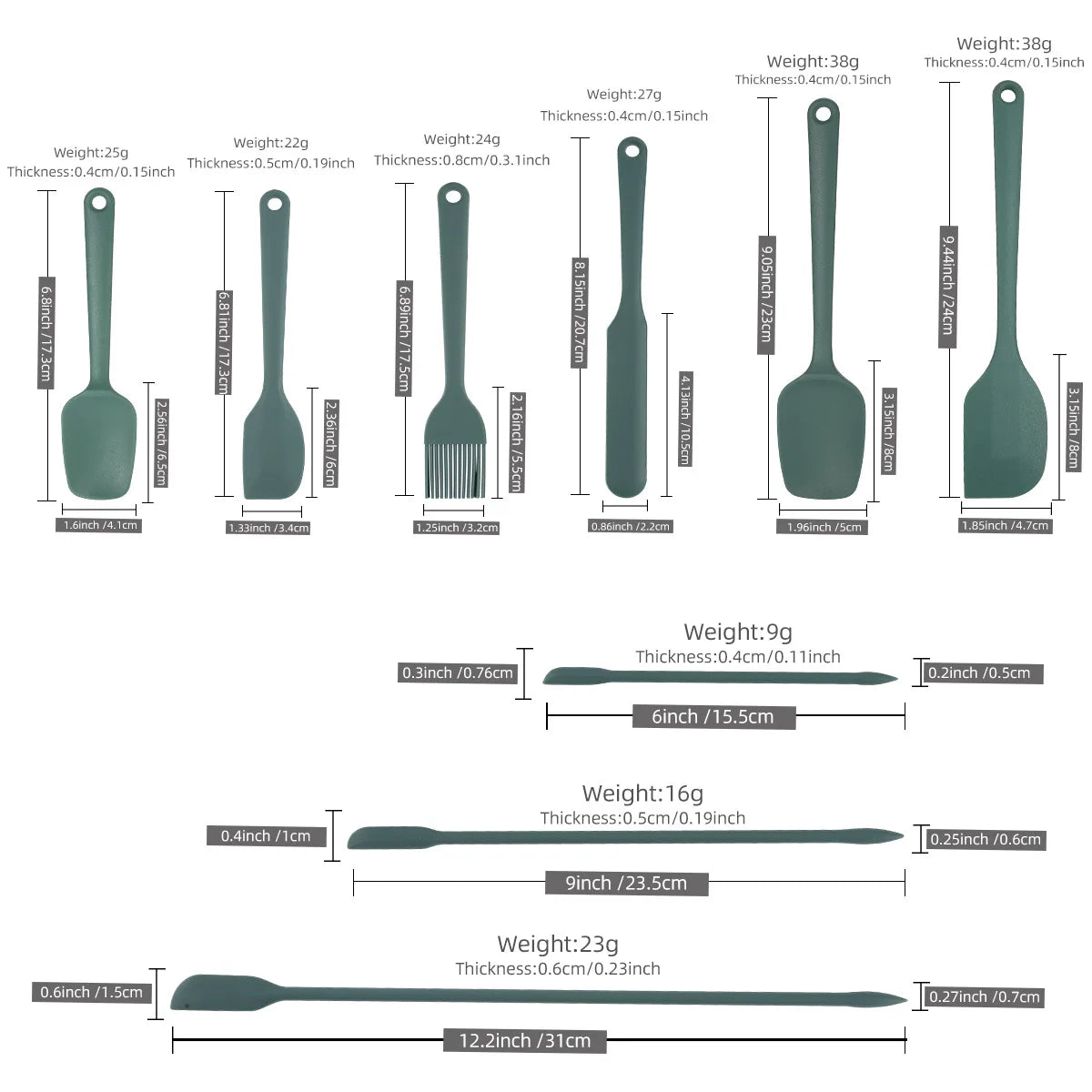 Silicone Spatula Set – Heat Resistant Non-Stick Tools for Baking and Cooking