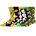 Cotton Novelty Crew Socks – Colorful Animal Print for Casual Halloween Wear