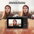 4K Digital Camera – 64MP Vlogging Compact with Flip Screen for Photography