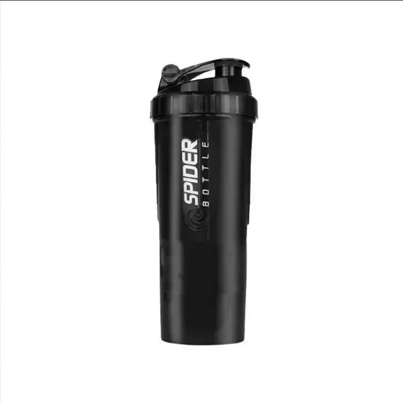 3-Layer Protein Shaker Bottle – Large Capacity Mixing Cup for Gym Exercise