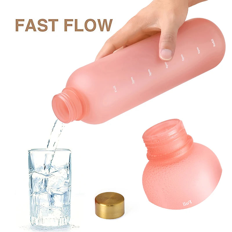 Motivational Frosted Water Bottle – 32oz Leakproof BPA Free for Fitness Gym