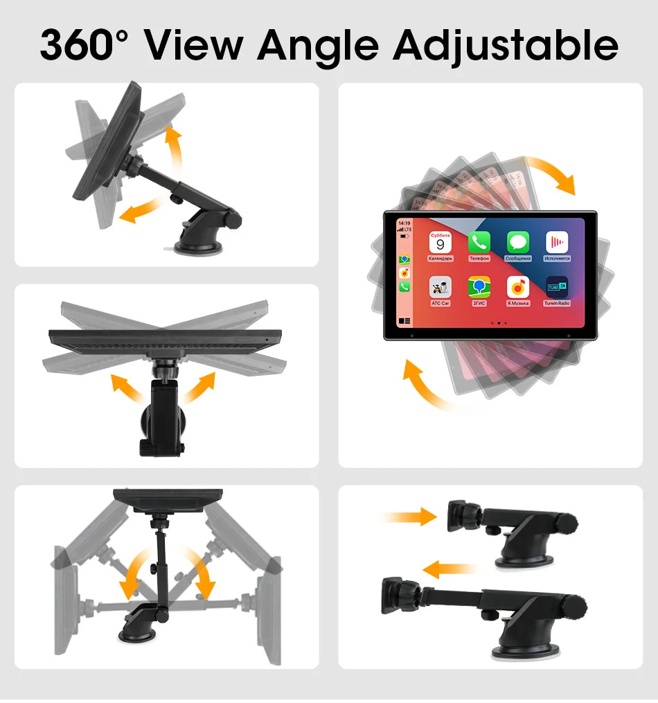 10 Inch 4K Dash Cam – Wireless Carplay GPS Navigator for Vehicle Dashboard