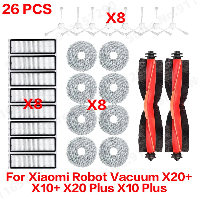 Vacuum Replacement Parts Kit – Dust Bags and Filters for Xiaomi Robot Vacuums
