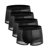 Ice Silk Mesh Boxer Briefs – Breathable Plus Size Underwear for Summer