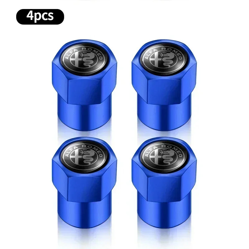 Metal Car Tire Valve Stem Caps – Automotive Accessory for Alfa Romeo Models
