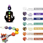 7 Chakras Crystal Hanging Ornament – Natural Stone Decor for Yoga Meditation