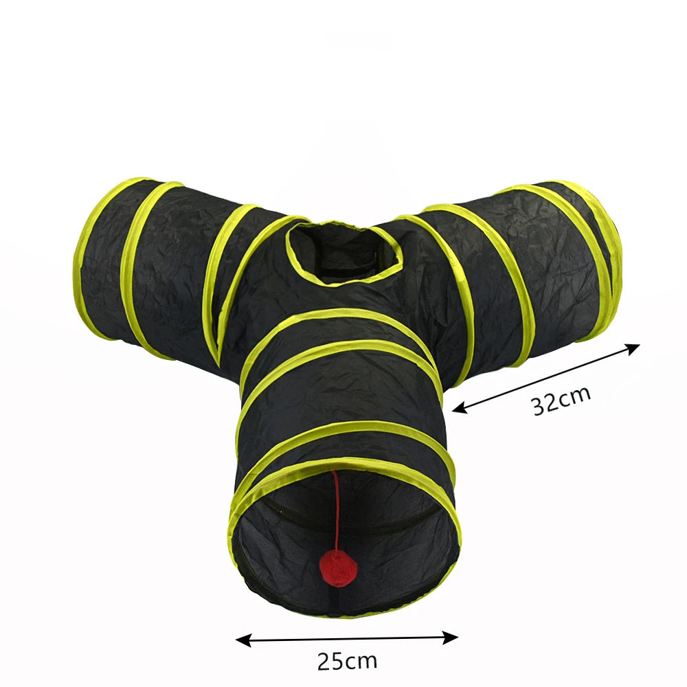 Collapsible Cat Tunnel – Interactive Pet Play Tube for Indoor Exercise