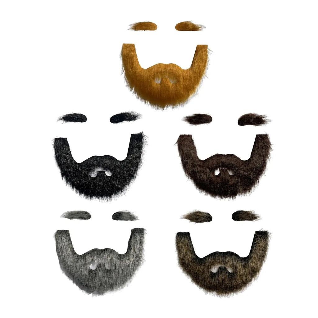 Handmade Mustache and Beard Set – Realistic Costume Props for Halloween Cosplay