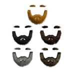 Handmade Mustache and Beard Set – Realistic Costume Props for Halloween Cosplay