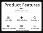 Wave and Sushi Desk Mat – Non-Slip Rubber Mouse Pad for Office and Gaming