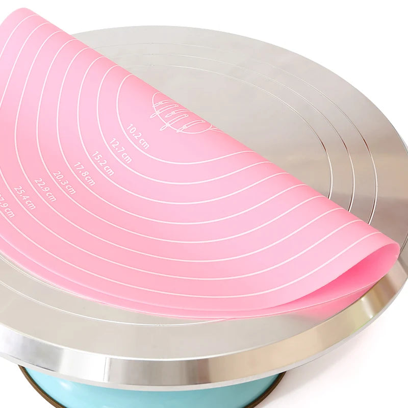 Silicone Cake Turntable Mat – Non-stick Heat Resistant Tool for Baking