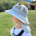 Kids Sunshade Fishing Hat – Breathable Wide Brim Shawl for Outdoor Summer