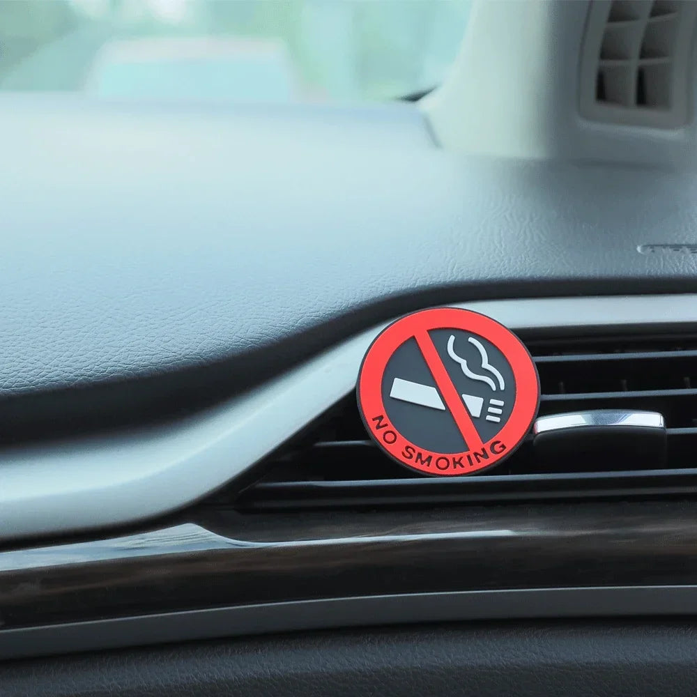 No Smoking Warning Decal – Adhesive Safety Sign for Cars and Home
