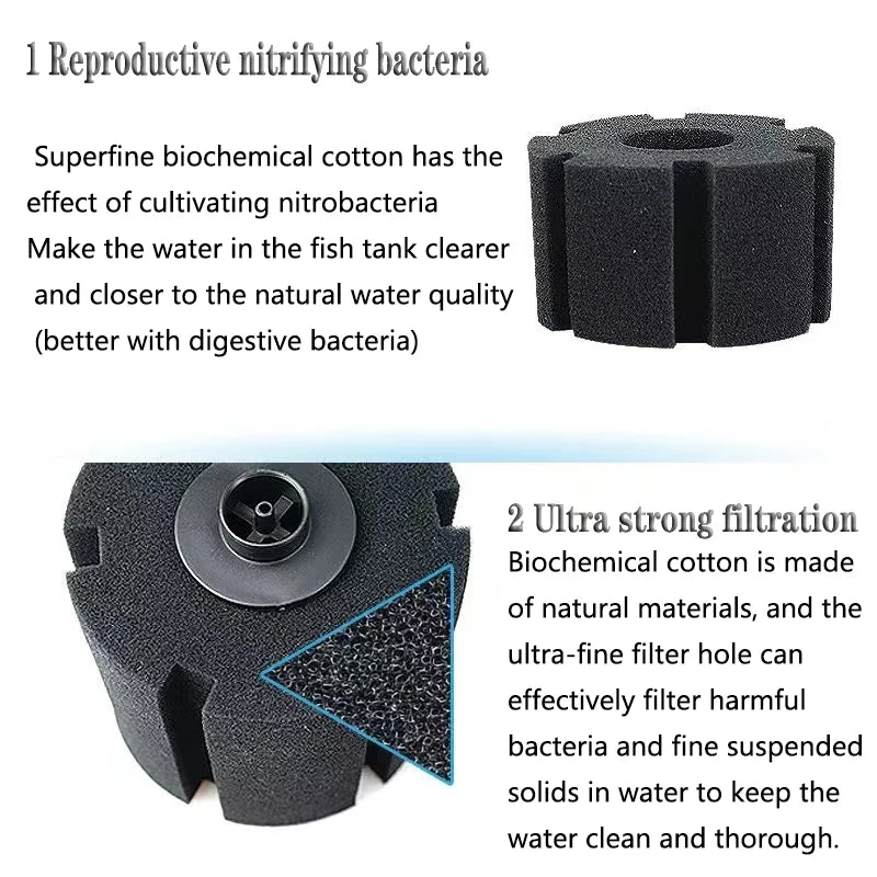 Biochemical Aquarium Filter Sponge – Bio Foam Media for Fish Tank Air Pumps