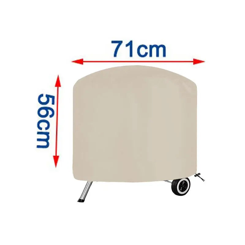 Round BBQ Grill Cover – 210D Oxford Waterproof Hood for Outdoor Cooking