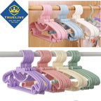 Bowknot Plastic Kids Clothes Hangers – Durable Clothing Organizers for Nursery