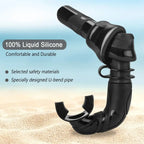 Foldable Silicone Diving Snorkel – Portable Breathable Tube for Freediving